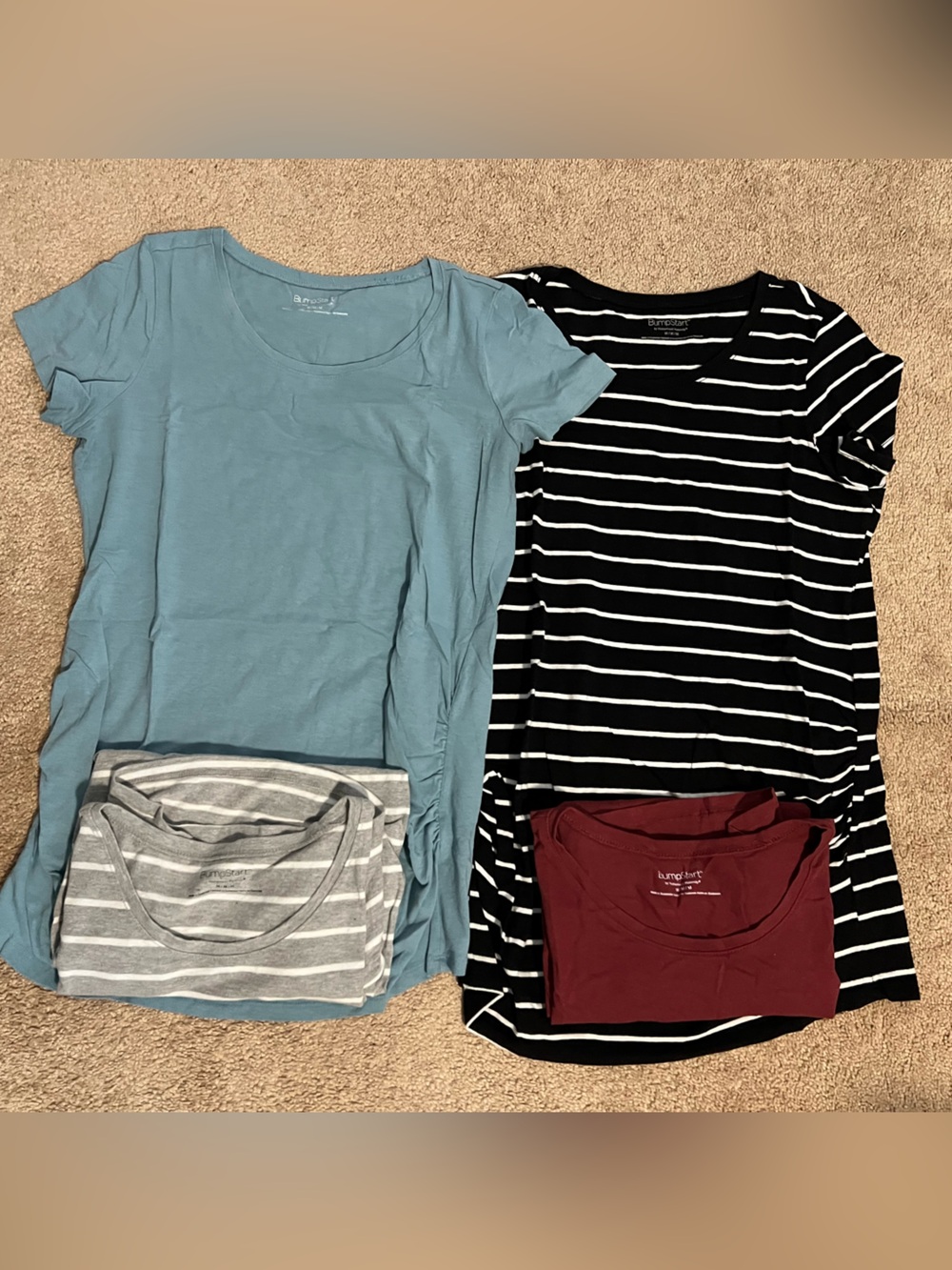Four pack BumpStart Maternity Short Sleeve Tees - Picture 4 of 4